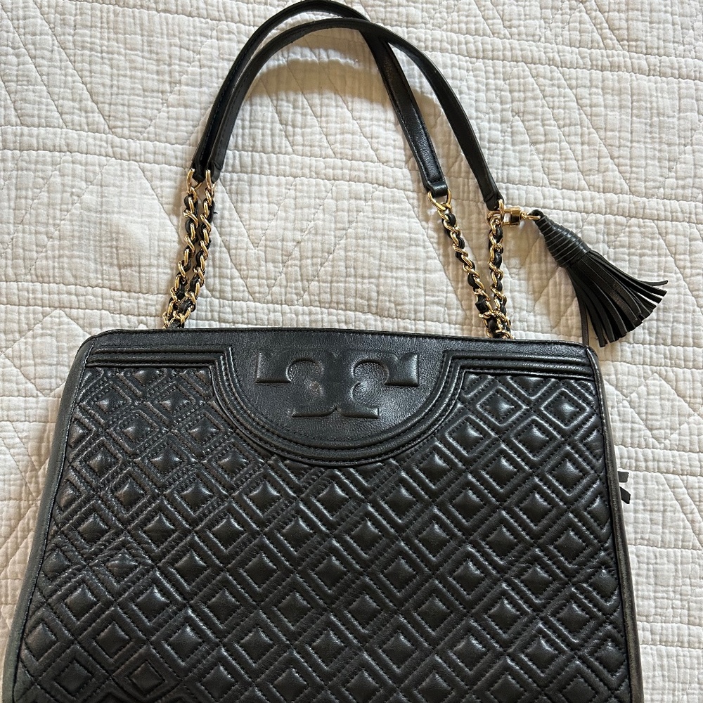 Tory Burch Black Quilted Purse
